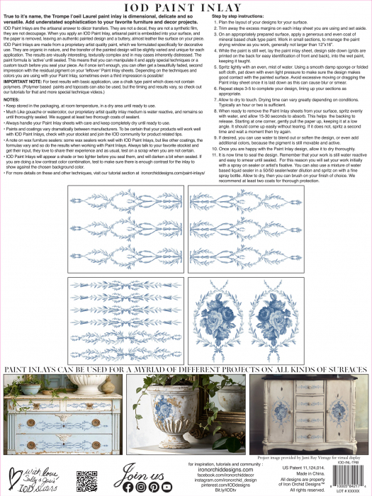 TROMPE L’OEIL BLEU – IOD Paint Inlay – set 4 pagini A3 [2]