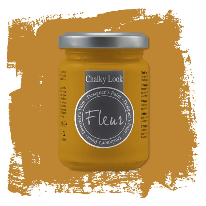 Vopsea Fleur Chalky Look – Yellow Ochre, galben muștar, finisaj ultra-mat pentru mobilier și decor [1]
