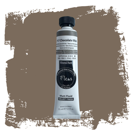 FLEUR PAINT - GAMA COMPLETĂ DE VOPSELE ȘI FINISAJE PREMIUM - fleur-mineral-paint-tub-75ml-chocolate-wish-ambalaj.jpg