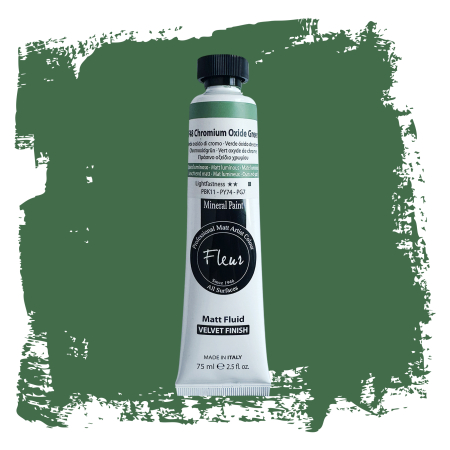 FLEUR PAINT - GAMA COMPLETĂ DE VOPSELE ȘI FINISAJE PREMIUM - fleur-mineral-paint-tub-75ml-chromium-oxide-green-ambalaj.jpg