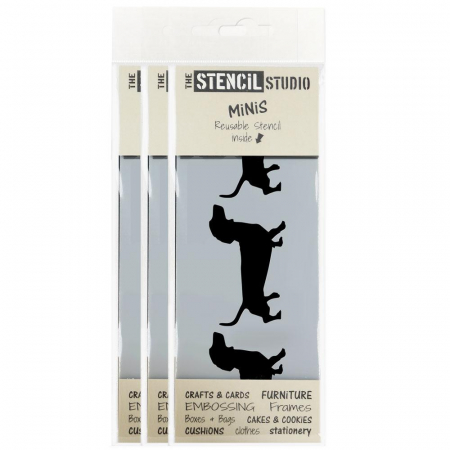 Alte materiale pentru handmade - DIY - DACHSHUND BORDER – Șablon MINI