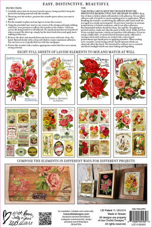 EPHEMERAL MELANGE transfer decorativ – set de 8 pagini A4 [1]