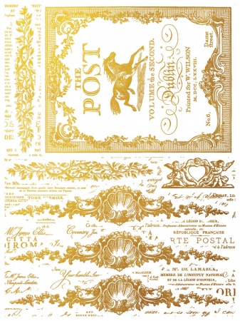 ETIQUETTES – set transfer decorativ cu folie aurie – 4 pagini A3 [3]