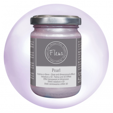 VOPSELE FLEUR – GAMA COMPLETĂ PENTRU DECOR CREATIV - Vopsea Perlată Fleur Viola Orchidea 125 ml – Violet Sidefat Elegant