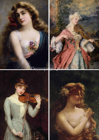 Hârtie orez A4 - decoupage-queen-classical-beauties-hartie-de-orez-a4