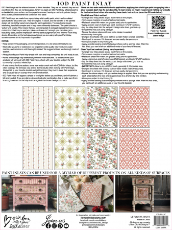 LATTICE ROSE – IOD Paint Inlay – set 8 pagini A3 [5]