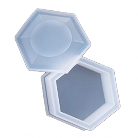 Matriță din Silicon – Cutiuță Bijuterii Hexagonală, pentru Turnare cu Rășină