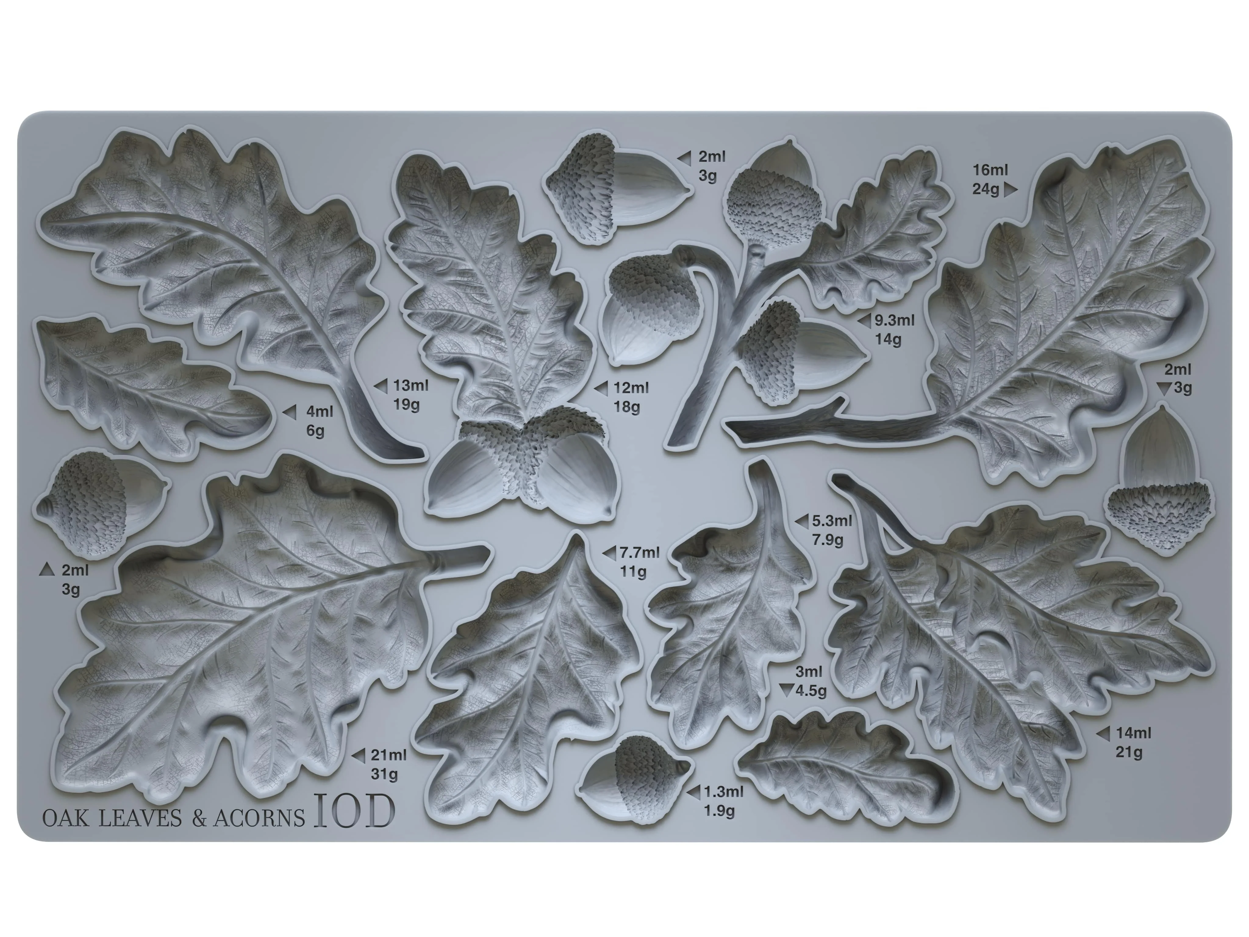 IOD (Iron Orchid Designs) - OAK LEAVES & ACORNS – mulaje decorative IOD, frunze și ghinde