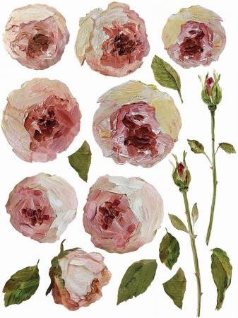 Transfer Decorativ PAINTERLY FLORALS - Set 8 Foi A3 pentru Mobilier și DIY [2]
