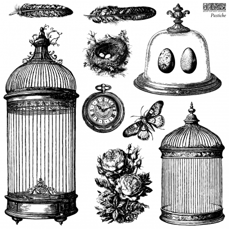 IOD Decor Stamps - Stampile decorative - PASTICHE – ștampile decorative IOD, set 2 pagini