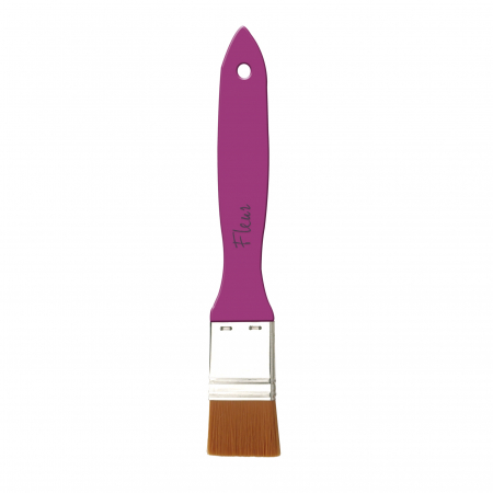 FLEUR PAINT - GAMA COMPLETĂ DE VOPSELE ȘI FINISAJE PREMIUM - Pensulă Profesională Fleur – Plată, 20 mm, Peri Sintetici Extra