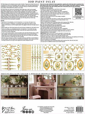 PETITE FLEUR PINK – IOD Paint Inlay – set 4 pagini A3 [5]