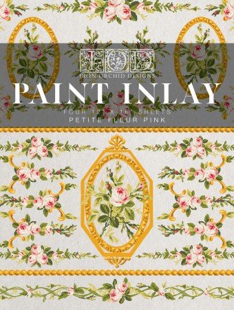 IOD (Iron Orchid Designs) - PETITE FLEUR PINK – IOD Paint Inlay – set 4 pagini A3