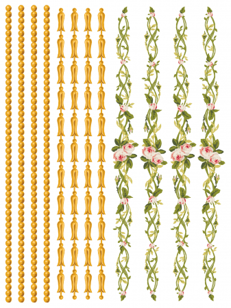 PETITE FLEUR PINK – IOD Paint Inlay – set 4 pagini A3 [2]