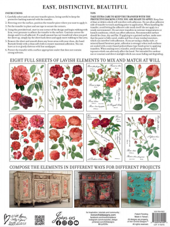 REDOUTE 2 transfer decorativ – set de 8 pagini A3 [1]