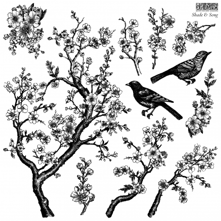 IOD Decor Stamps - Stampile decorative - stampila-decorativa-iod-shade-song