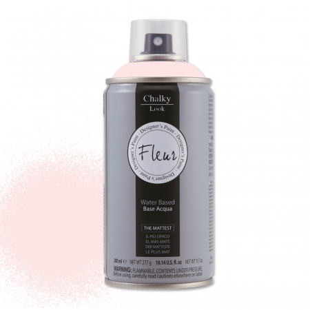 VOPSELE FLEUR – GAMA COMPLETĂ PENTRU DECOR CREATIV - Spray Fleur Chalky Look Pink Rococò 300 ml – Vopsea ultra-mată roz pudrat