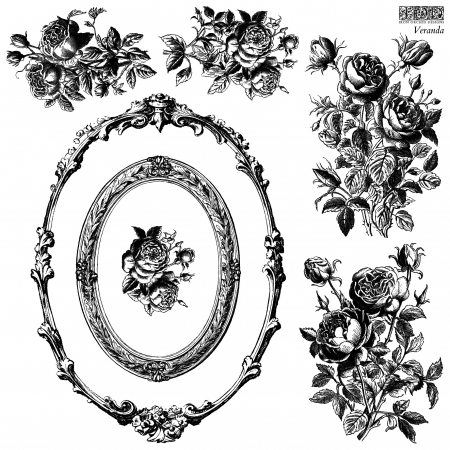 IOD Decor Stamps - Stampile decorative - VERANDA – ștampile decorative IOD, set 2 pagini