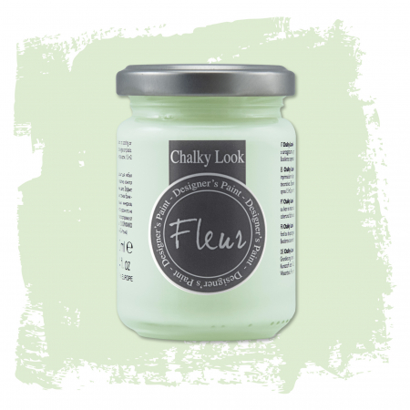 Vopsea Fleur Chalky Look – Miami Milk, verde pastel deschis, finisaj ultra-mat, ideală pentru mobilier și decor vintage
