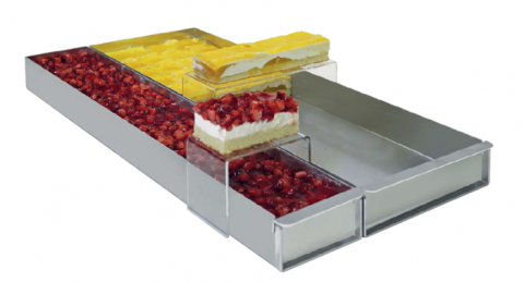 Tăvi - Tava cofetarie cu o margine detasabila - 58x40xh5cm