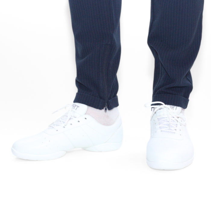 Sneakers de dans alb  barbati - sneakers alb cu talpa splitata din piele PU [2]