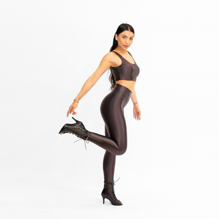 ALMA BACHATERA - botine de dans din piele și plasă, cu șireturi, SALSA, BACHATA, KIZOMBA, HEELS [7]