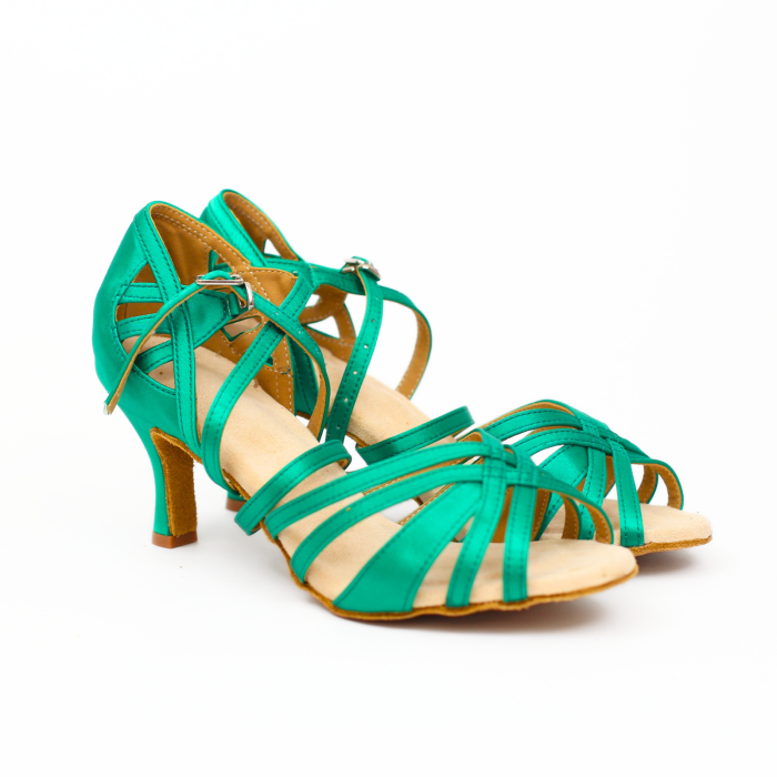 Esmeralda - pantofi de dans verde pentru femei toc 7.5cm [3]