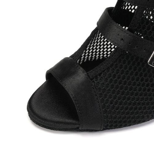 OBSESION - botine de dans din satin cu catarame multiple, botine salsa, bachata, kizomba, heels [7]