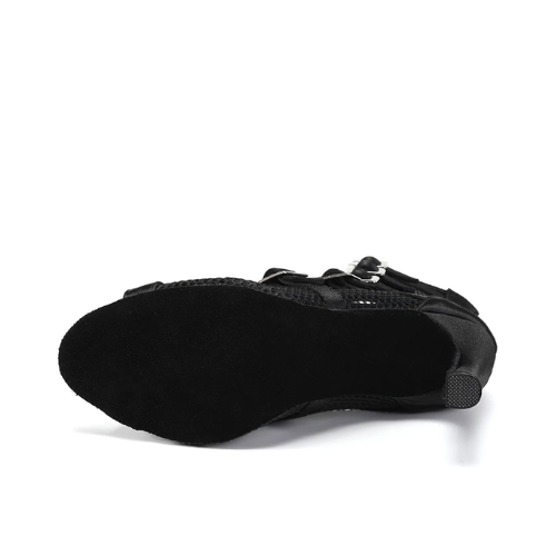OBSESION - botine de dans din satin cu catarame multiple, botine salsa, bachata, kizomba, heels [5]