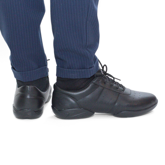 Sneakers de dans negru barbati - sneakers alb cu talpa splitata din piele PU [2]