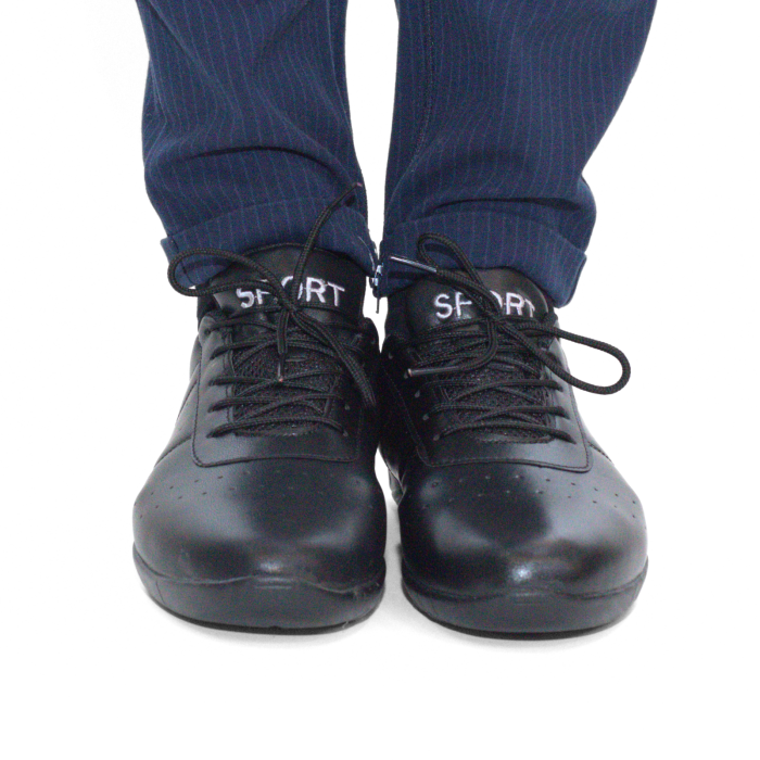 Sneakers de dans negru barbati - sneakers alb cu talpa splitata din piele PU [5]