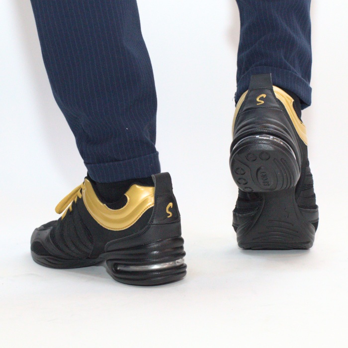 SNEAKERS Sport Negru Auriu - pantofi de dans de antrenament cu talpă splitată [7]