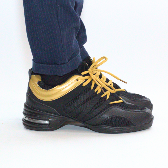 SNEAKERS Sport Negru Auriu - pantofi de dans de antrenament cu talpă splitată [4]