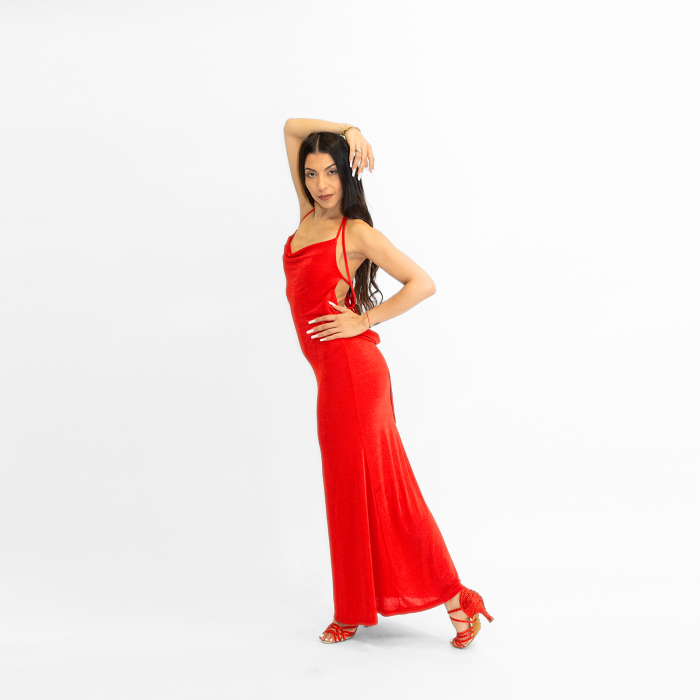 SOY CUBANA - sandale de dans roșii cu strasuri monocrom, salsa, bachata, kizomba [9]