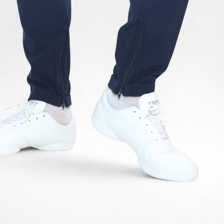 Pantofi de dans sportiv - Sneakers de dans alb  barbati - sneakers alb cu talpa splitata din piele PU