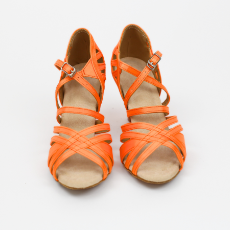 Naranja - pantofi de dans portocaliu fosforescent pentru femei toc 7.5cm [1]