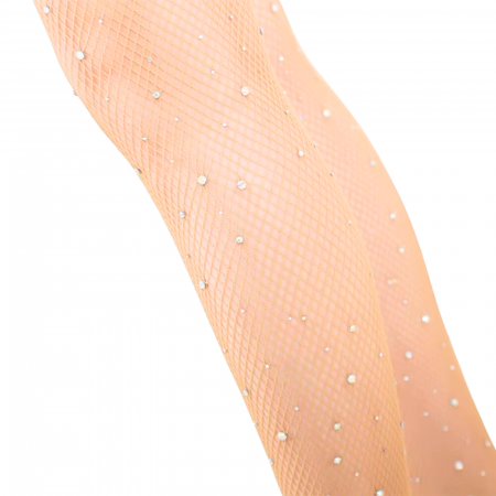 Dres plasa decorat cu strasuri culoare NUDE unisize [1]