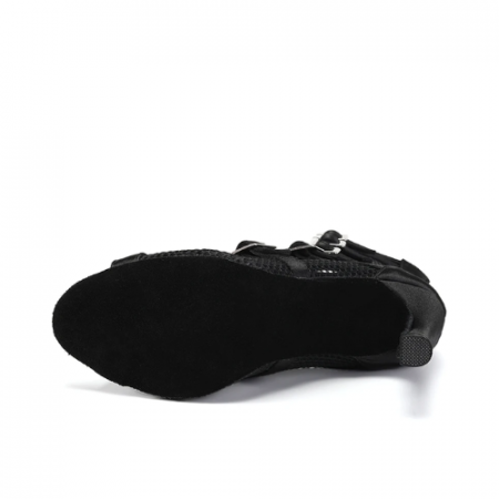 OBSESION - botine de dans din satin cu catarame multiple, botine salsa, bachata, kizomba, heels [4]