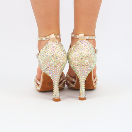 REINA DE LA FIESTA - sandale de dans latino cu aplicatii de strasuri si perle [4]