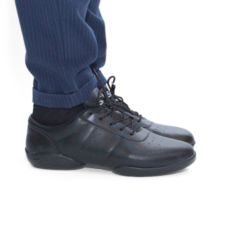 Sneakers de dans negru barbati - sneakers alb cu talpa splitata din piele PU [3]