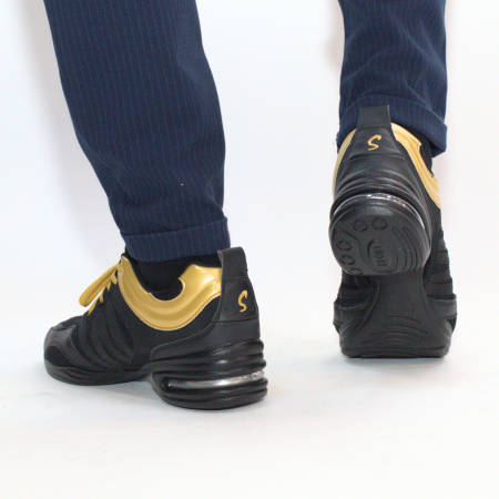 SNEAKERS Sport Negru Auriu - pantofi de dans de antrenament cu talpă splitată [6]