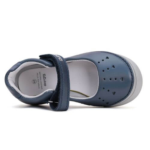 Balerini copii fete din piele DD Step, Albastru - H078-51150 [4]