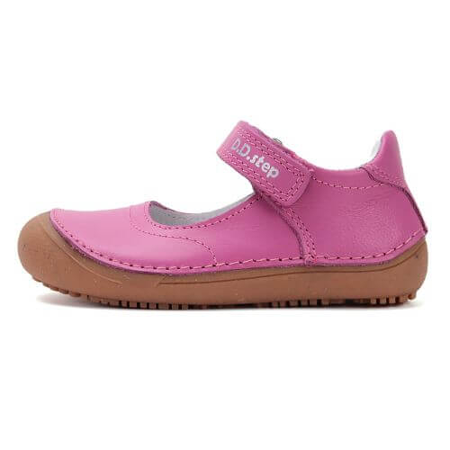 Balerini copii fete Barefoot din piele DD Step, Roz Inchis - H063-51900 [3]
