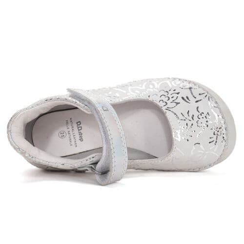 Balerini copii fete din piele DD Step, Alb - H108-61130 [5]