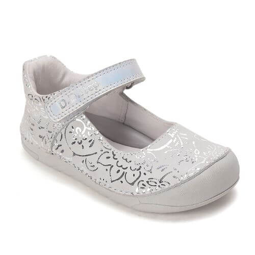 Balerini copii fete din piele DD Step, Alb - H108-61130 [2]