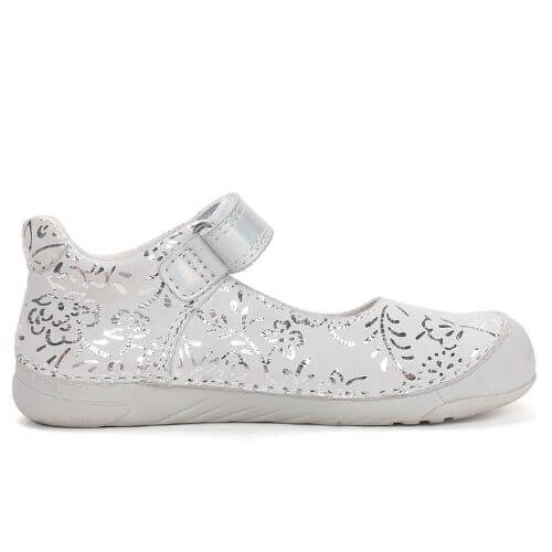 Balerini copii fete din piele DD Step, Alb - H108-61130 [3]