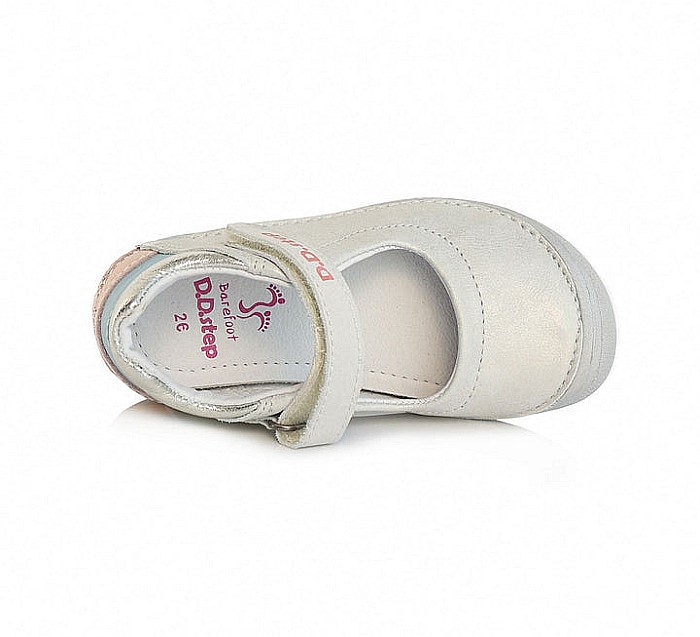 Pantofi copii fete din piele DD Step, Alb - 063-20L [5]