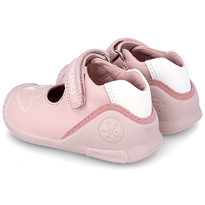 Pantofi copii fete din piele Biomecanics, Roz - 242100-A [4]