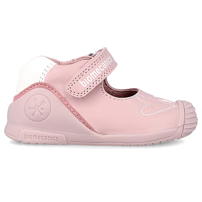 Pantofi copii fete din piele Biomecanics, Roz - 242100-A [2]