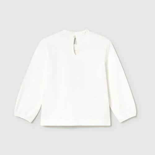 Bluza cu maneca lunga pentru fete Mayoral, Alb - 2075-077 [6]